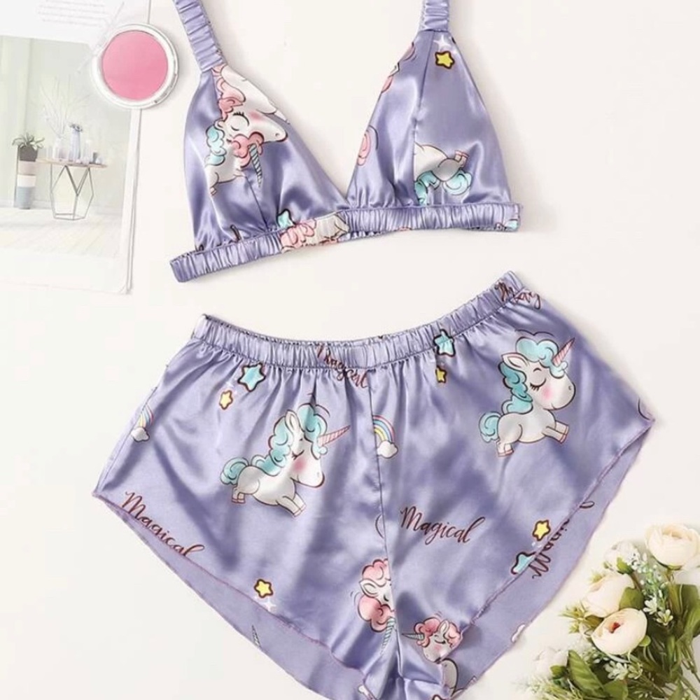 Silk sexy pajama set